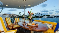 Motor Yacht Secret Spot -  Aft Deck Dining